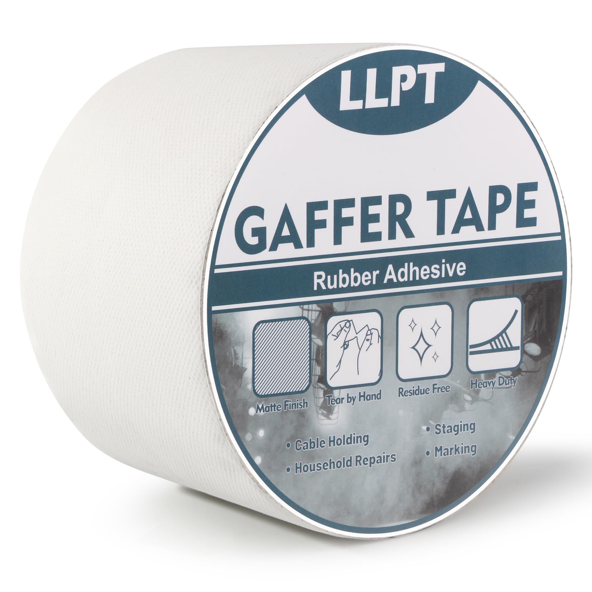 LLPT Gaffers Tape, White, 75 mm x 15 m