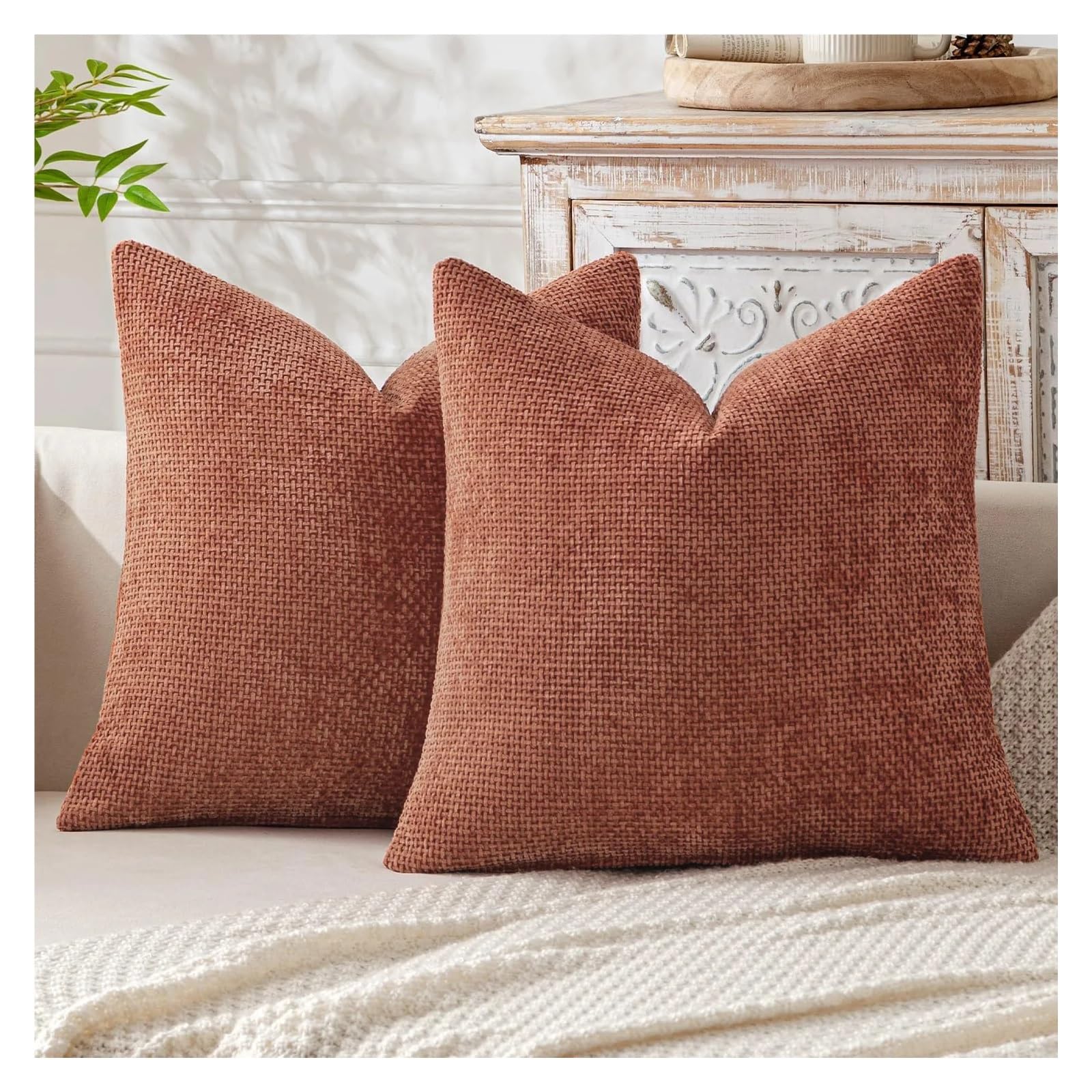 BTGYTTKL Throw Pillowcase 2pcs Luxury Chenille Pillow Cover