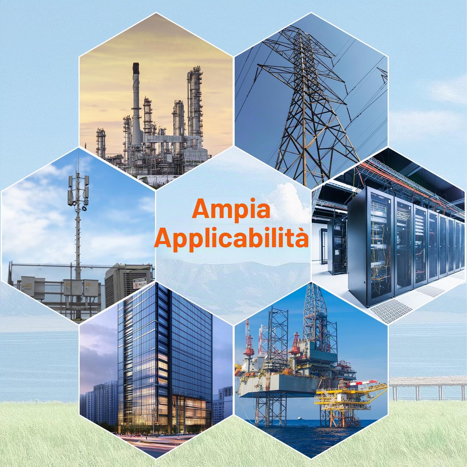 EFUTURETIME 3 x Barra di Terra 1m, Dispersore di Terracon φ17,2 in Acciaio al Carbonio con Rivestimento in Rame Elettrolitico da 0,2 mm con Morsetto e Bullone Protettivo