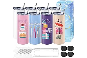 Hiipoo: 8-Pack Sublimation Glass Cups for Limitless Creativity