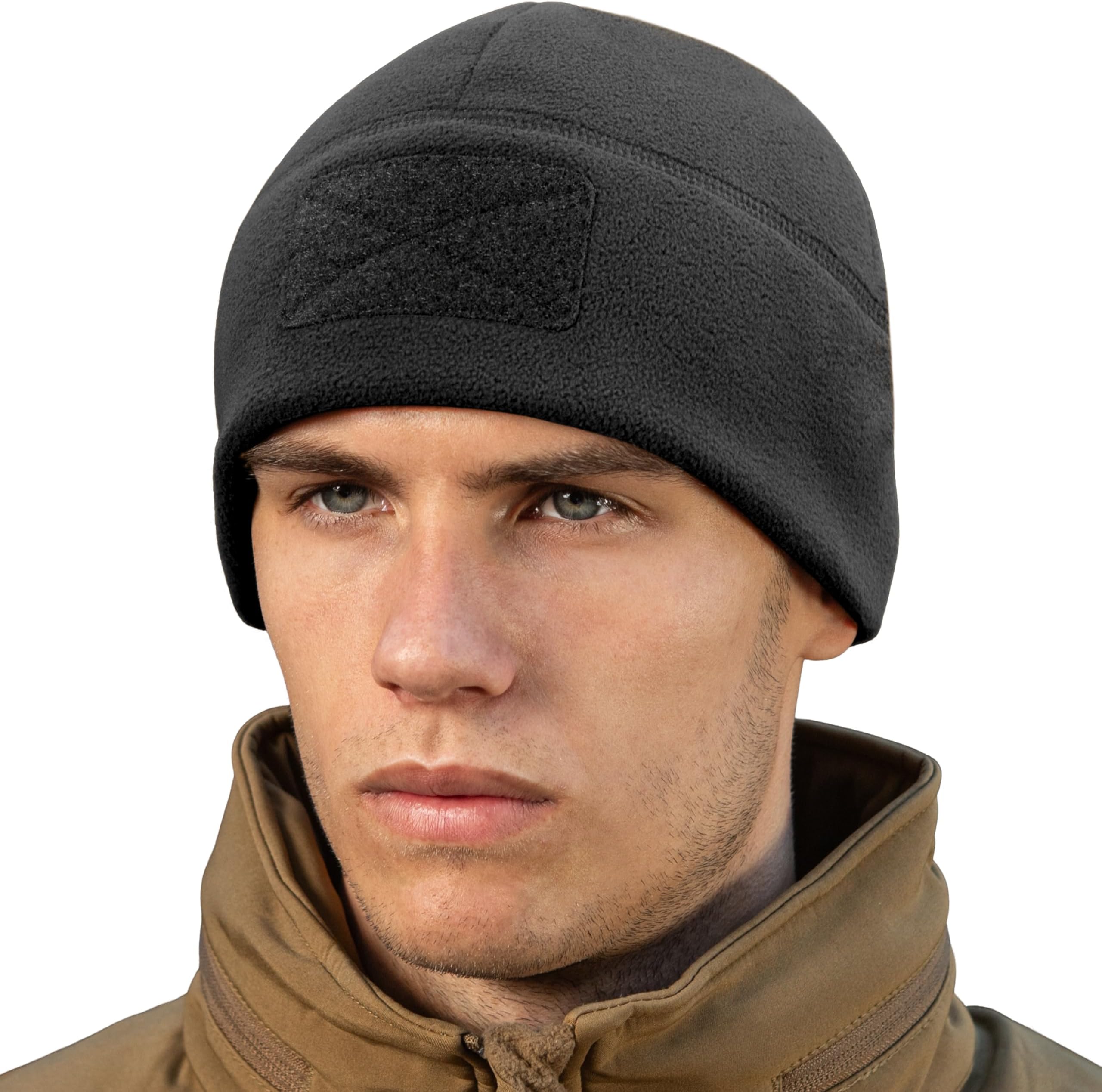 Tactical Beanie Fleece Watch Cap - Winter Hat Elite - Patch Panel