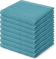 Vista 249 de Homaxy Paños de cocina de 100% algodón con tejido de gofre, ultra suaves, absorbentes, de secado rápido, 12 x 12 pulgadas, paquete de 6, albaricoque