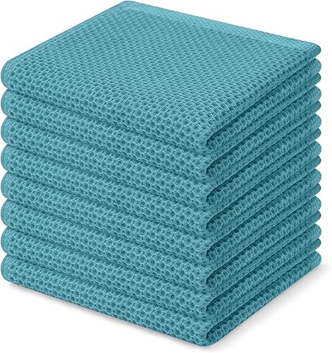 Miniatura 249 de Homaxy Paños de cocina de 100% algodón con tejido gofre, toallas de cocina ultra suaves, absorbentes, de secado rápido, 12 x 12 pulgadas, paquete