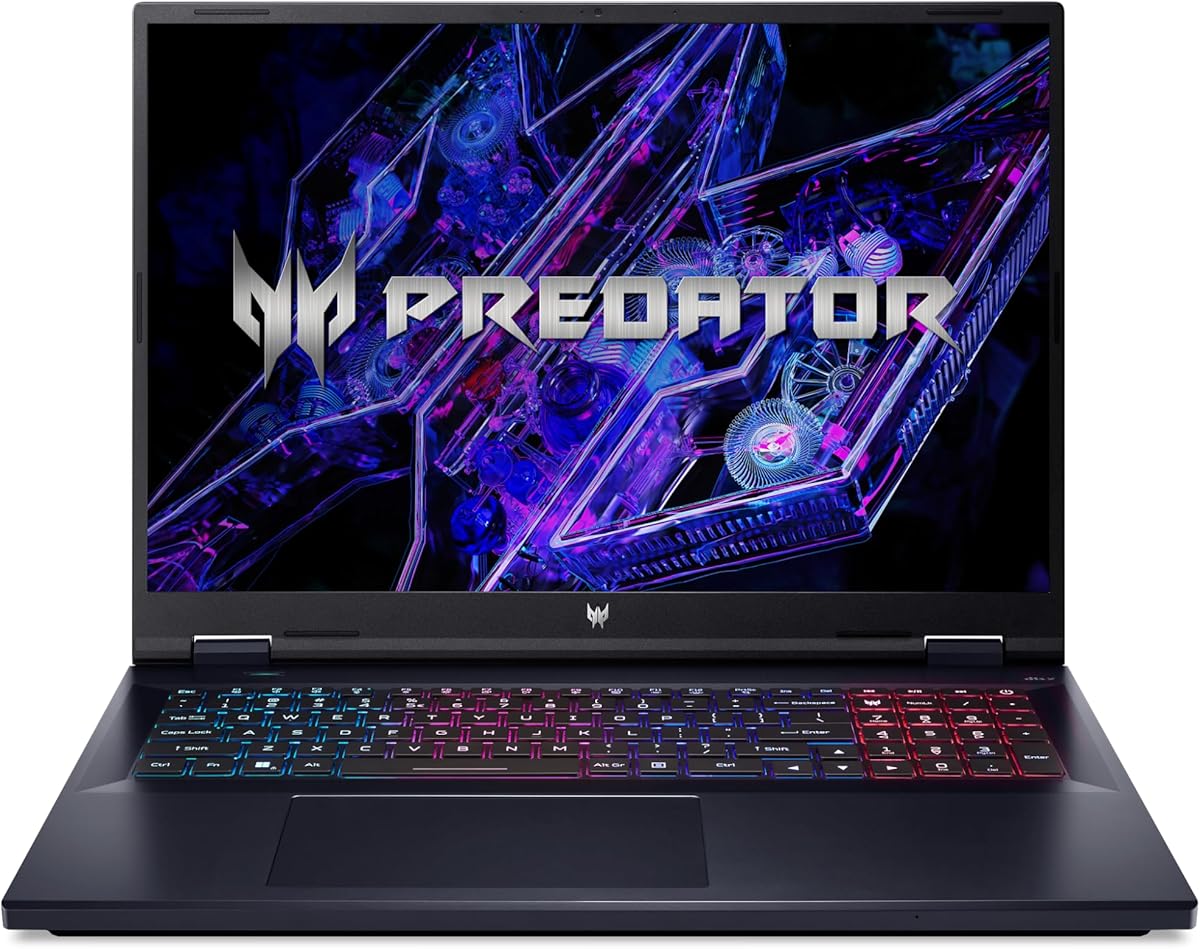 Acer Predator Helios Neo 18 Gaming Laptop | Intel Core i9-14900HX | NVIDIA GeForce RTX 4070 | 18" WQXGA 2560 x 1600 240Hz G-SYNC Display | 32GB DDR5 | 1TB Gen 4 SSD | Killer Wi-Fi 6E | PHN18-71-99RC