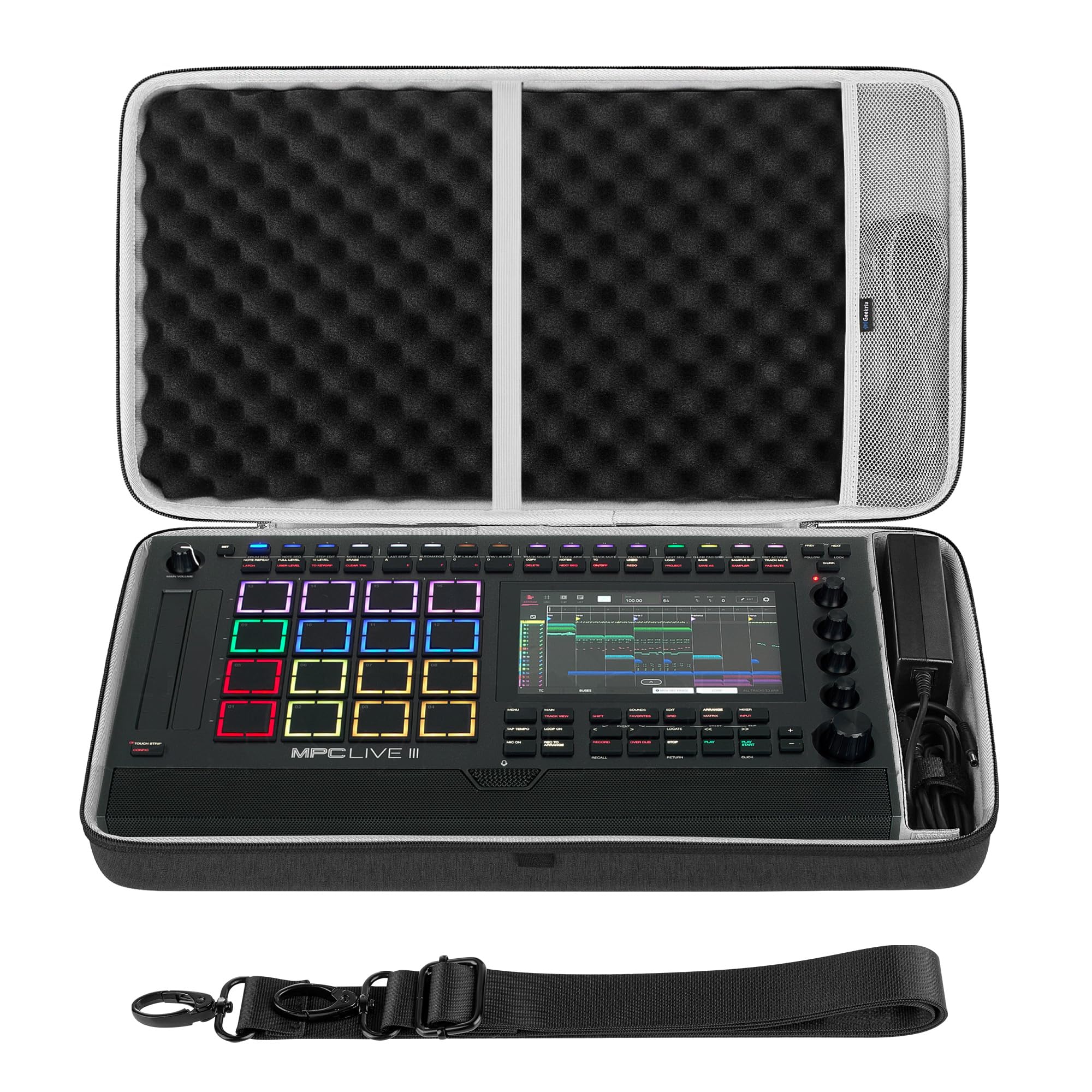 GEEKRIA Custodia rigida in EVA Akai MPC Live III, grigio scuro