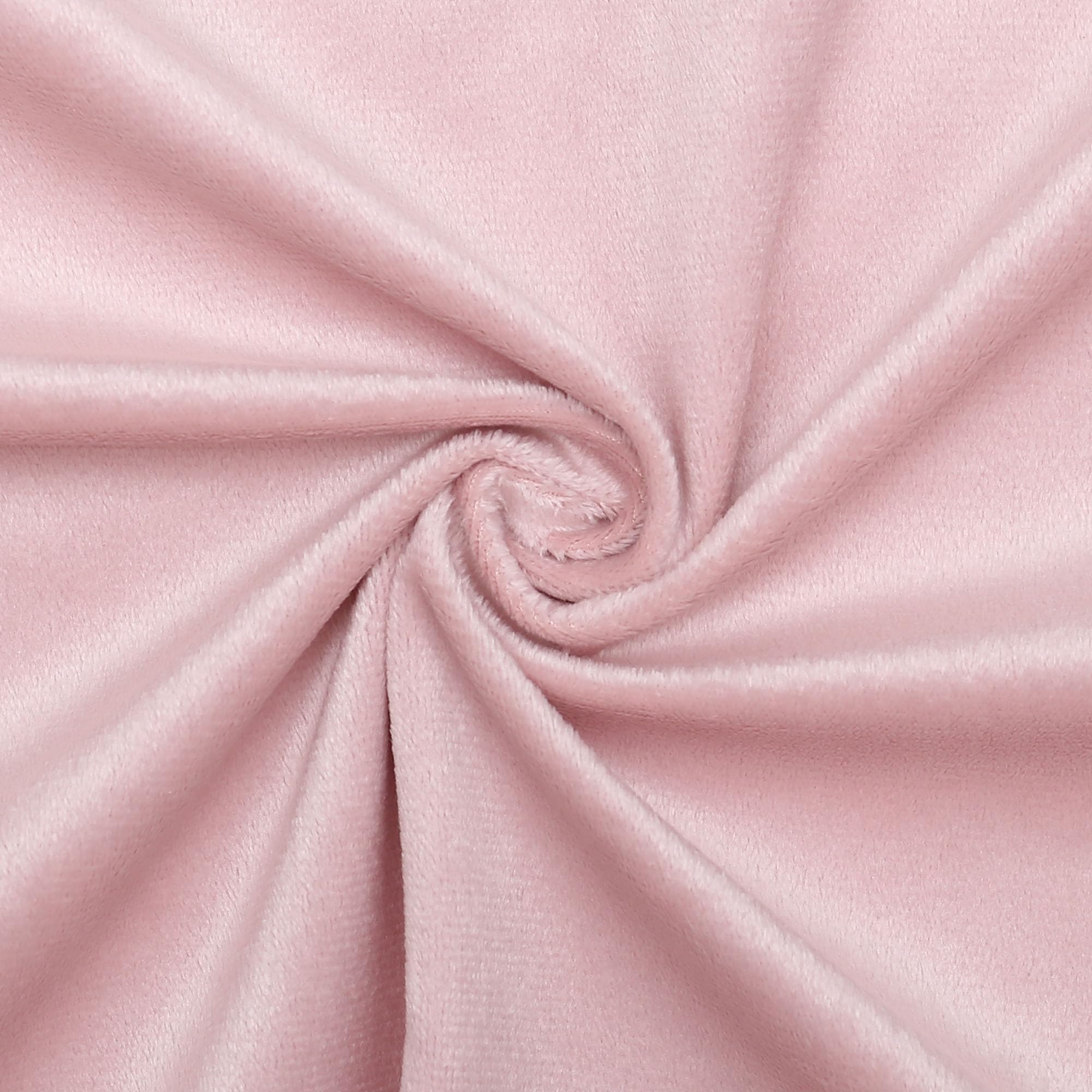Velvet Upholstery Fabric - Luxurious, Soft for Home Décor, Sofa, Chair, Cushion Projects (Pink, 2 Yard)