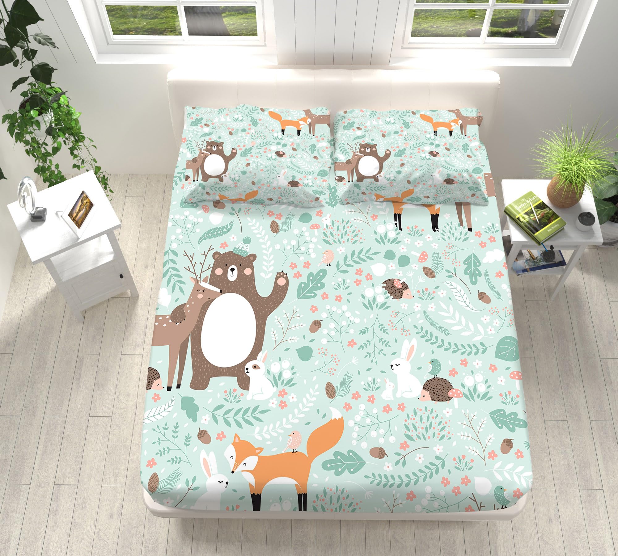 Drap-Housse 160x200 Cm Motif Bouledogue Français - Microfibre Douce Anti-Rides, Poche Profonde 30 Cm - Jaune - 10