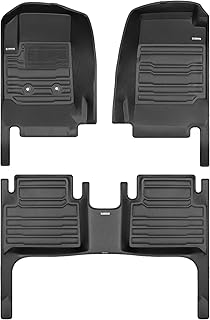 TuxMat - for Chevrolet Colorado Crew Cab 2015-2022 Models - Custom Car Mats - Maximum Coverage, All Weather, Laser Measured - This Full Set Includes 1st and 2nd Rows