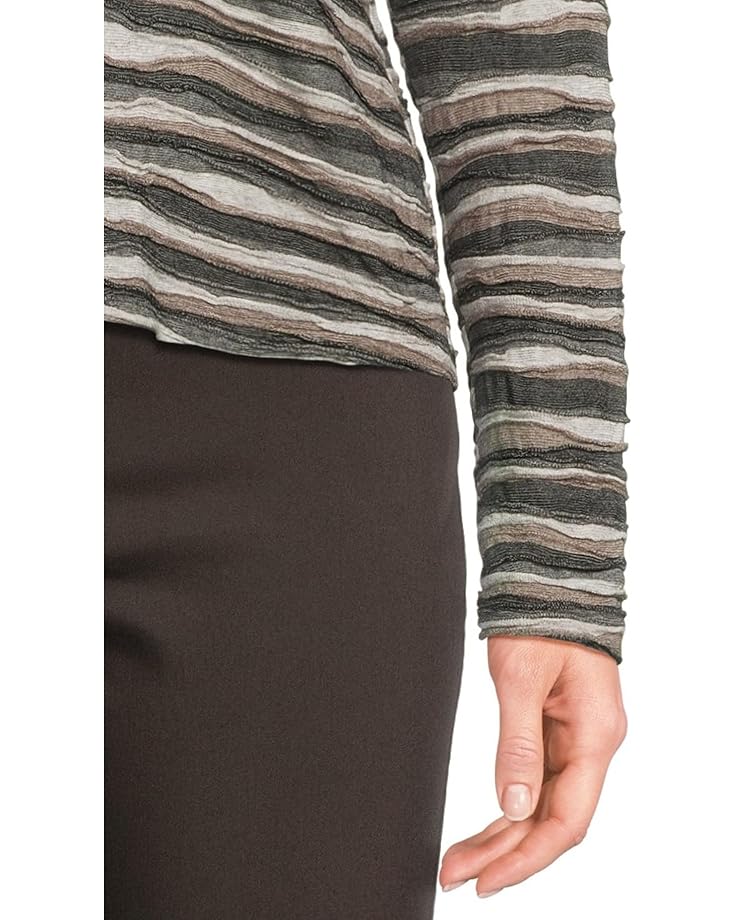 Elliott Lauren Long Sleeve Stripe V-neck Knit Top - #4 of 5