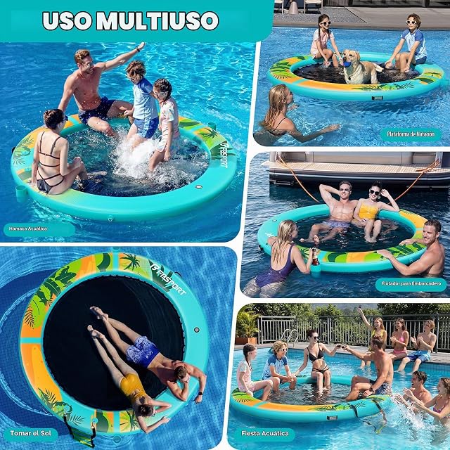Foto 2 de 7 de Sunchill Float Platform 240 cm Plataforma Flotante Hinchable para 2-5 Personas