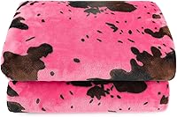 Vista 70 de Manta de forro polar azul para niñas de 50 x 60 pulgadas, suave, ligera, mullida para dormitorio, sofá, regalos de cumpleaños, manta decorativa cian