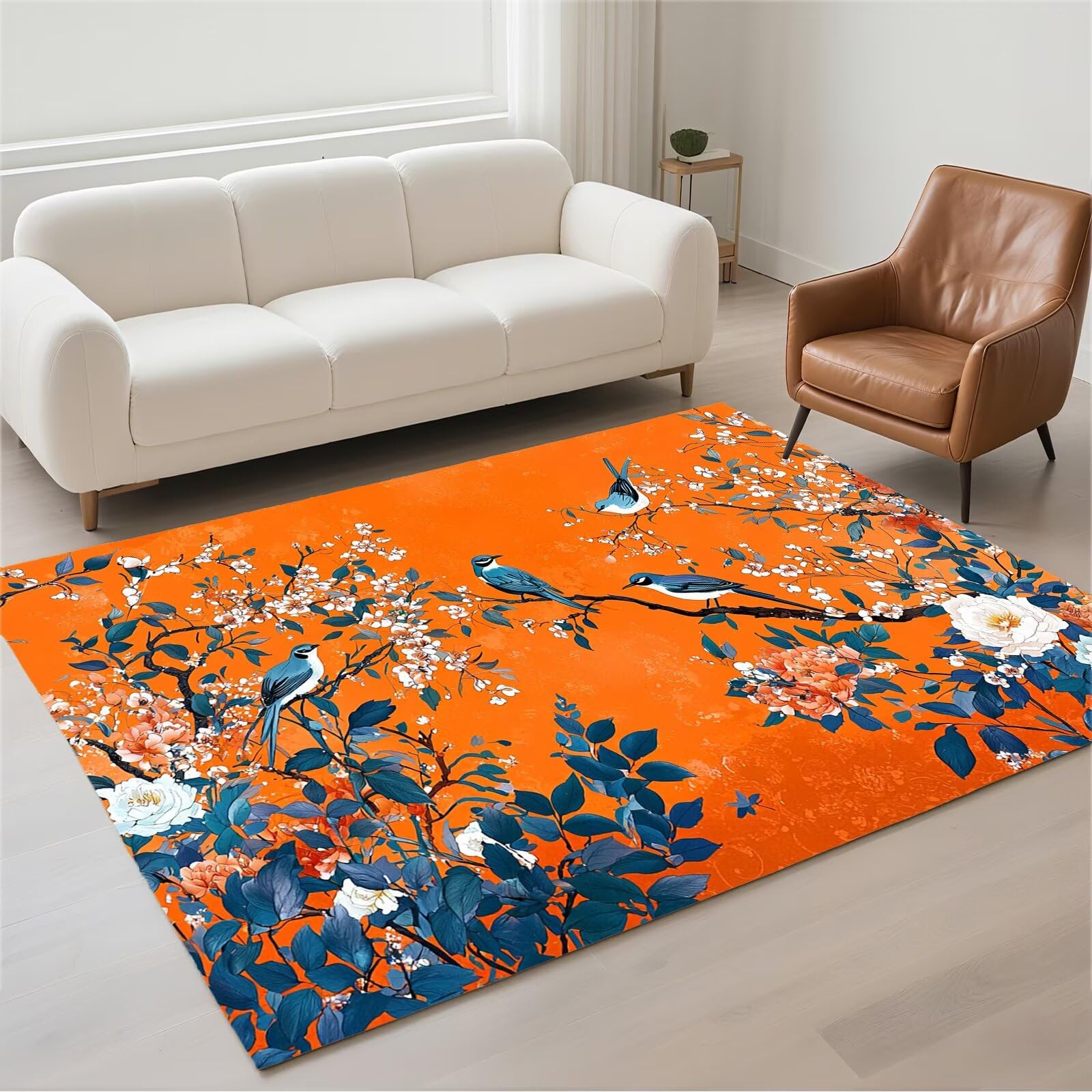 Tapis de salon imperméable et antidérapant lavable en machine