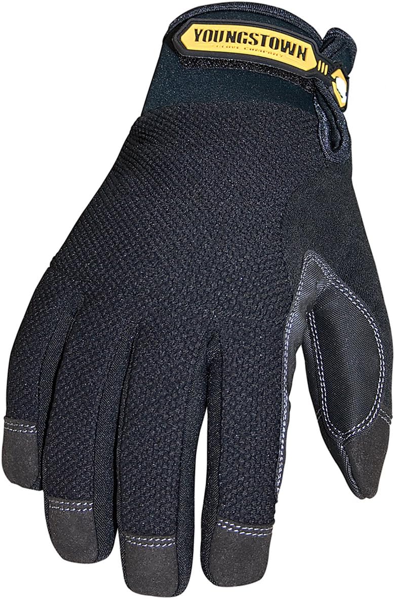 Youngstown Glove Company mens safety work gloves, Black, 1 Count Pack of US