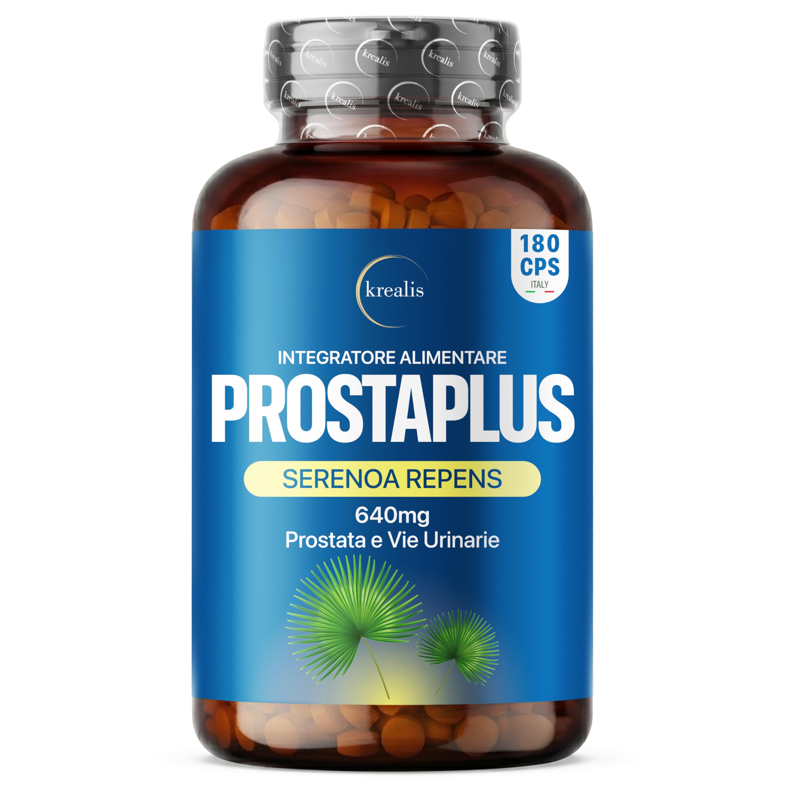 Prostaplus - Serenoa Repens 640mg, 180 Capsule (fino A 6 Mesi Di Trattamento), Saw Palmetto, Prostata Integratore, Formula Potente Con 6 Estratti Mirati Per Il Benessere Completo Dell’uomo