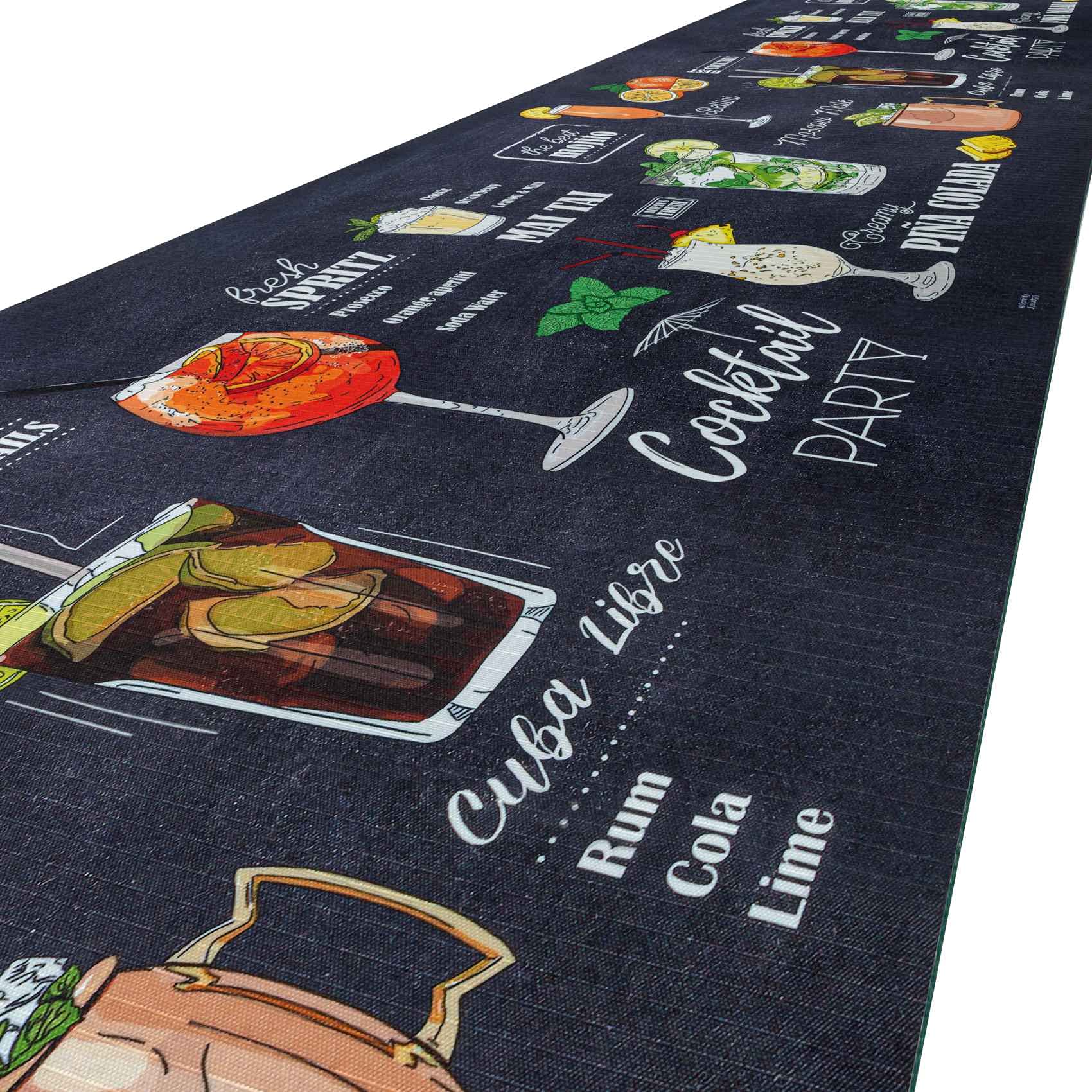 ANRO Küchenteppich Küchenläufer Teppich Läufer Küche waschbar rutschfest Pub Abwaschbar 220 x 52cm