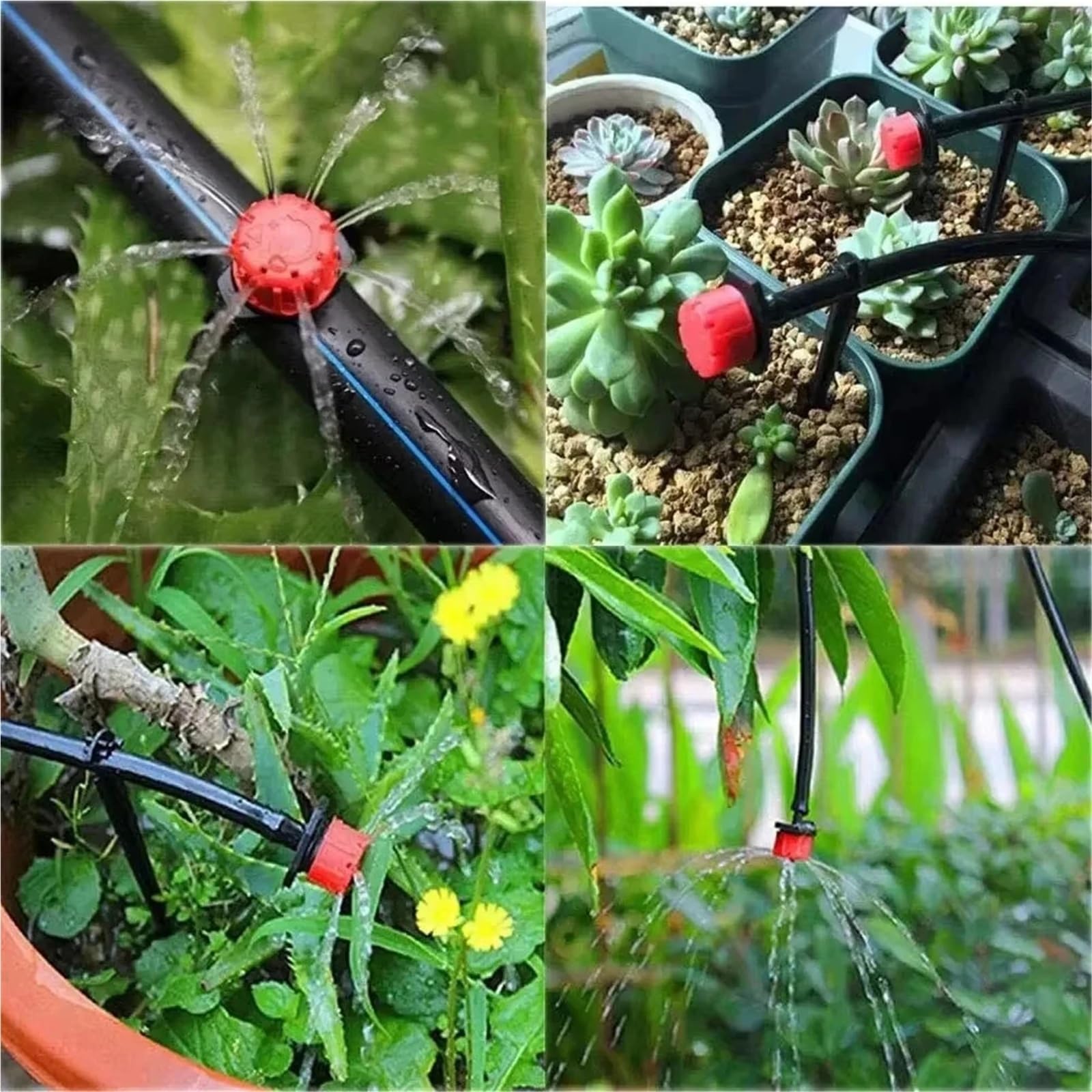 Kompatybilny z wężami 1/10.2 cm, 100-800 regulowanych kapaczy, zraszaczy do nawadniania mikrokropelkowego do systemów nawadniających