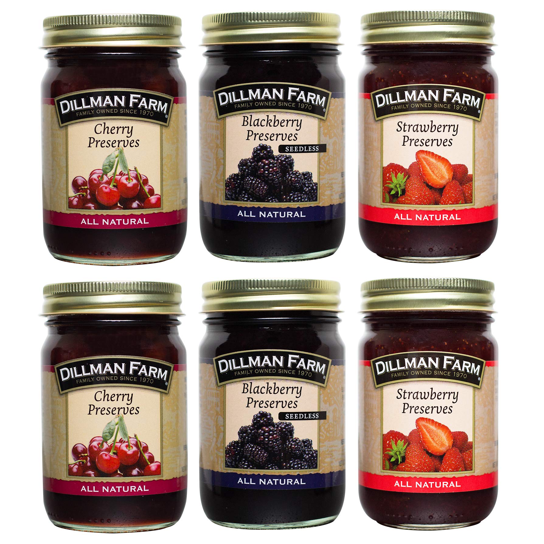 Dillman Farm 6 Piece Classic Holiday Preserves Variety Pack - 3 Flavors