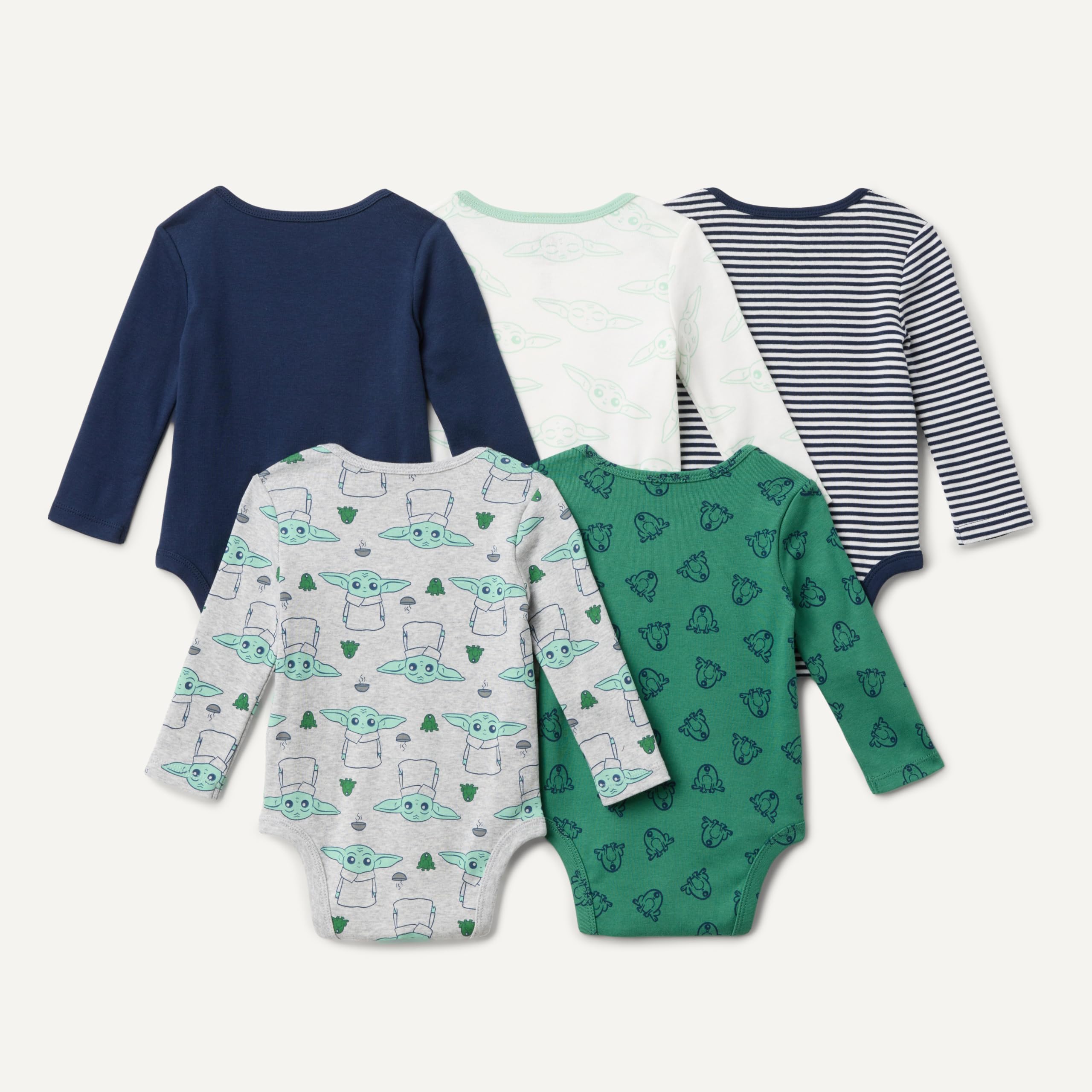 Amazon Essentials Disney | Marvel | Star Wars Body à Manches Longues en Jersey de Coton Unisex - Bébé, Lot de 5