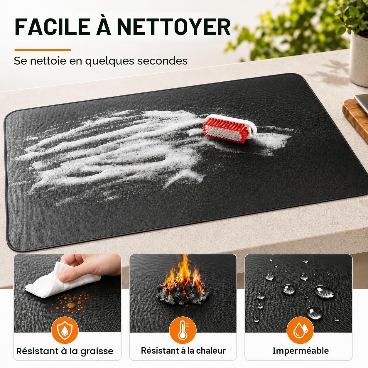 Tapis de barbecue ignifuge et imperméable Blackstone - 61 x 79 cm