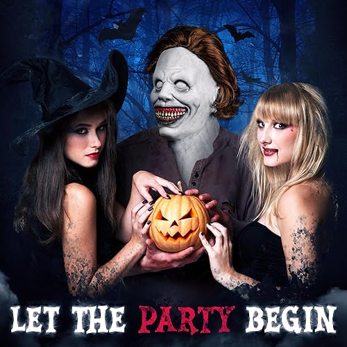 Miniatura 6 de Máscara de cuero sintético, máscara espeluznante, máscara de motosierra, máscara de terror para adultos, máscaras de terror para adultos, máscaras