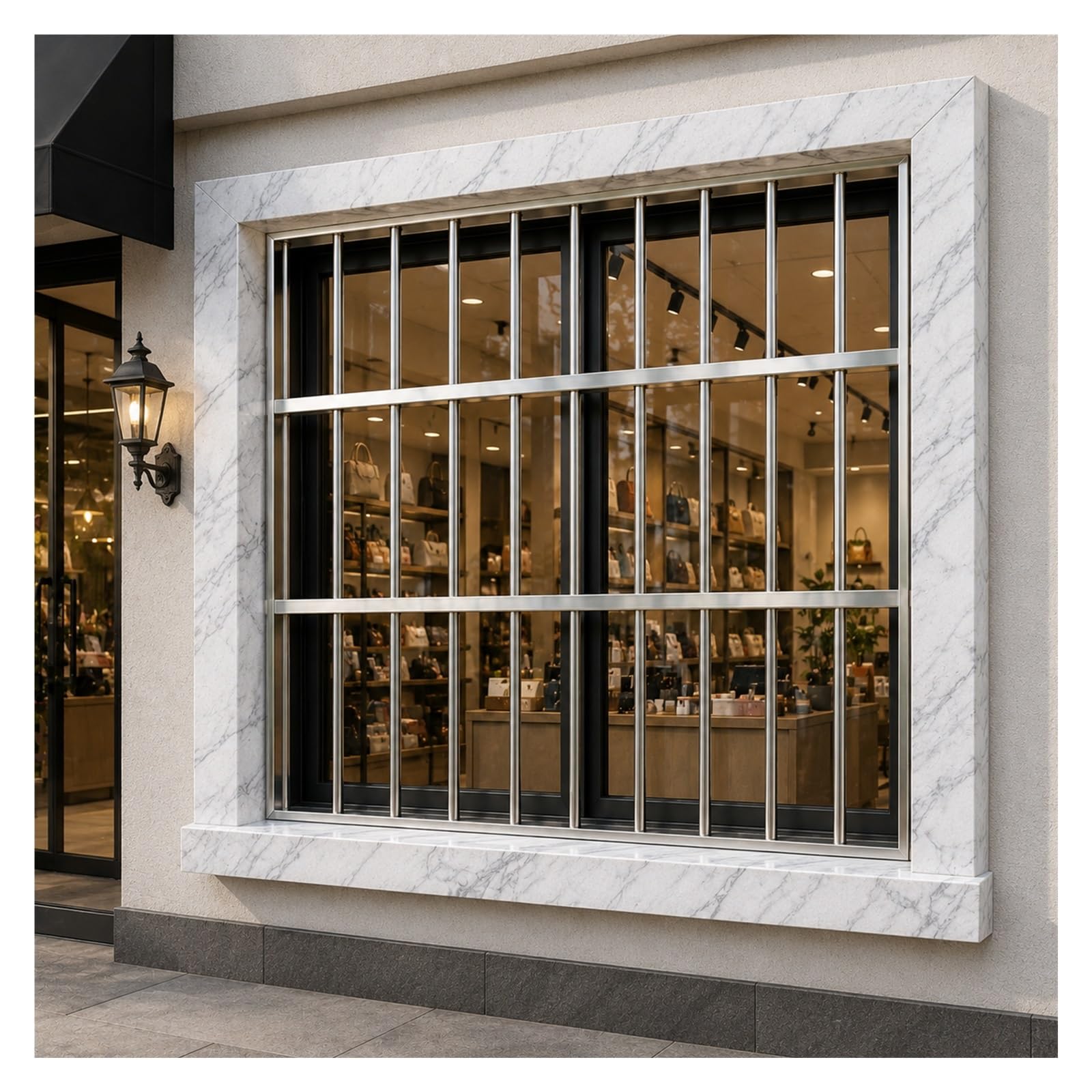 Inferriate per Finestre Barre di Sicurezza in Acciaio Inossidabile per Finestre | Griglia Di Sicurezza Antifurto Per Finestre, Altezze 50-170 Cm, Ideale Per Garage, Officine E Balconi