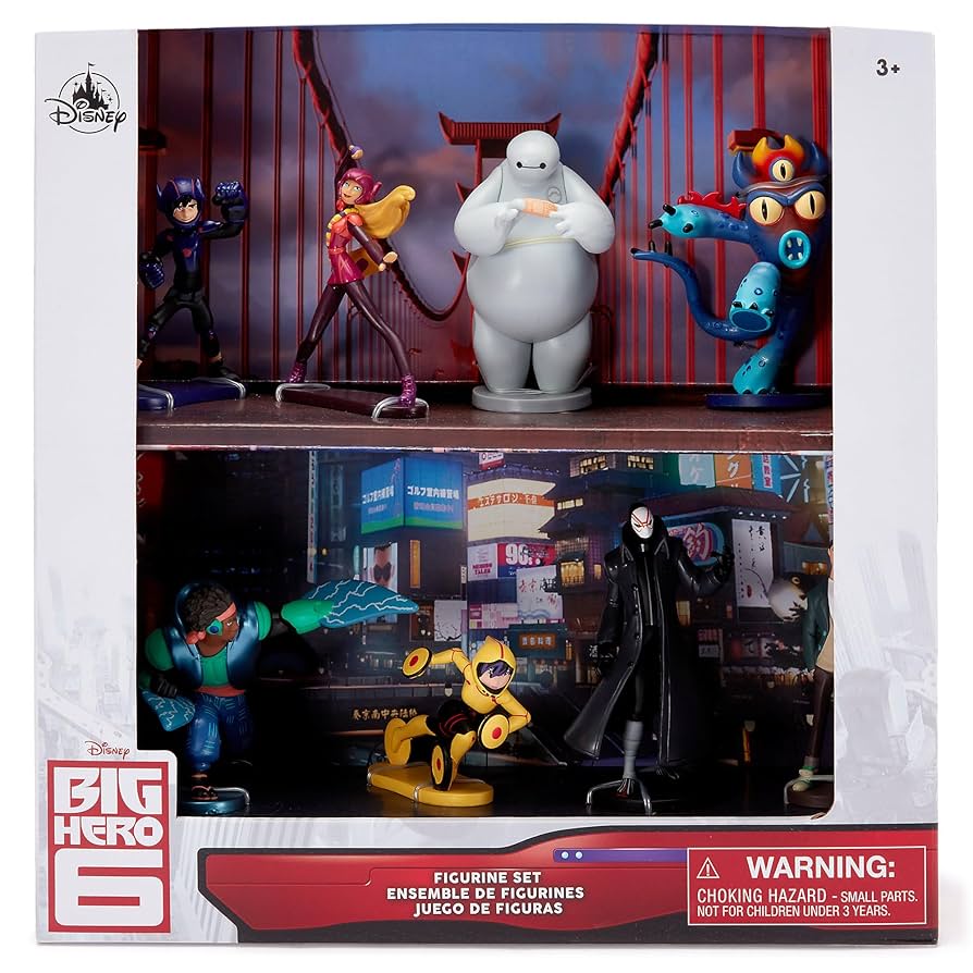 ディズニーBIGPOOH Amazon.com: DISNEY STORE Official Big Hero 6 Figure Set - 8
