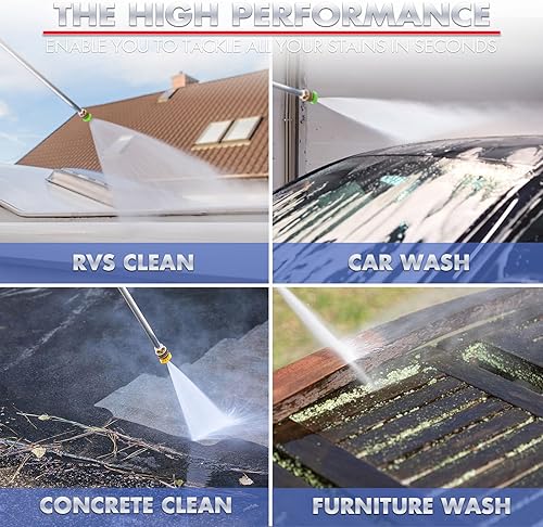 Miniatura 7 de TOOLCY Electric Pressure Washer ProSpec, MAX 2335 PSI 1.6 GPM, Compact Portable Power Washer Electric Powered, Super Flexible Pressure Washer Hose,