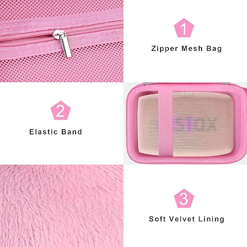 Vista 42 de Canboc Funda rígida para impresora Fujifilm Instax Mini Link 3/Fujifilm Instax Mini Link 2/Instax Mini Link para smartphone, bolsillo de malla