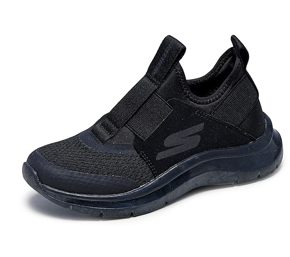 SKECHERS Boy's Skech Fast Ice Sneaker - 3.5 Big Kid - Black/Black