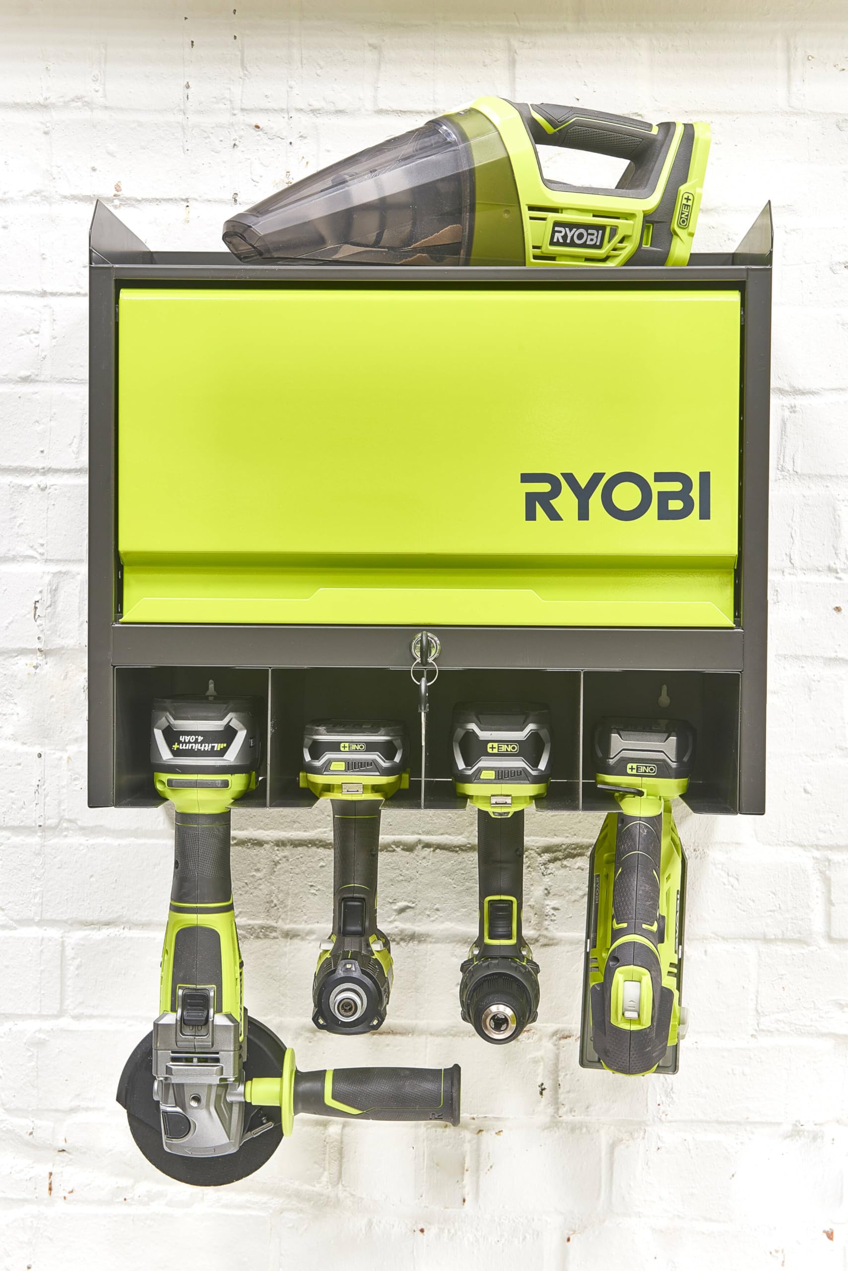 RYOBI Étagère avec Boîtes de Rangement Murale