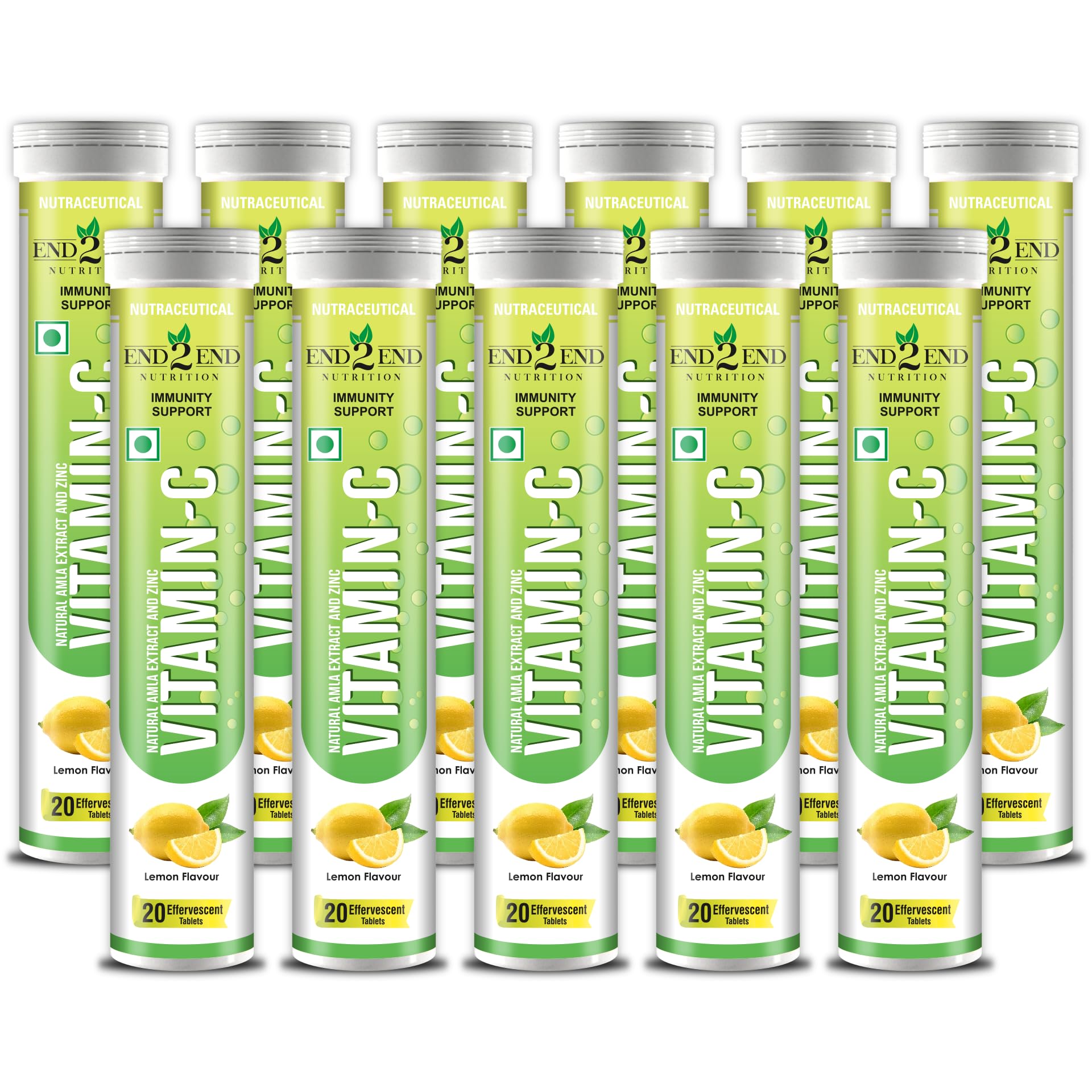 End2End Nutrition Natural Vitamin C - Amla Extract + Zinc for Immunity | Helps to Boost Collagen for Healthy Skin, Hair & Nails | Orange Flavour - 120 Effervescent Tablets — Amazon image 21