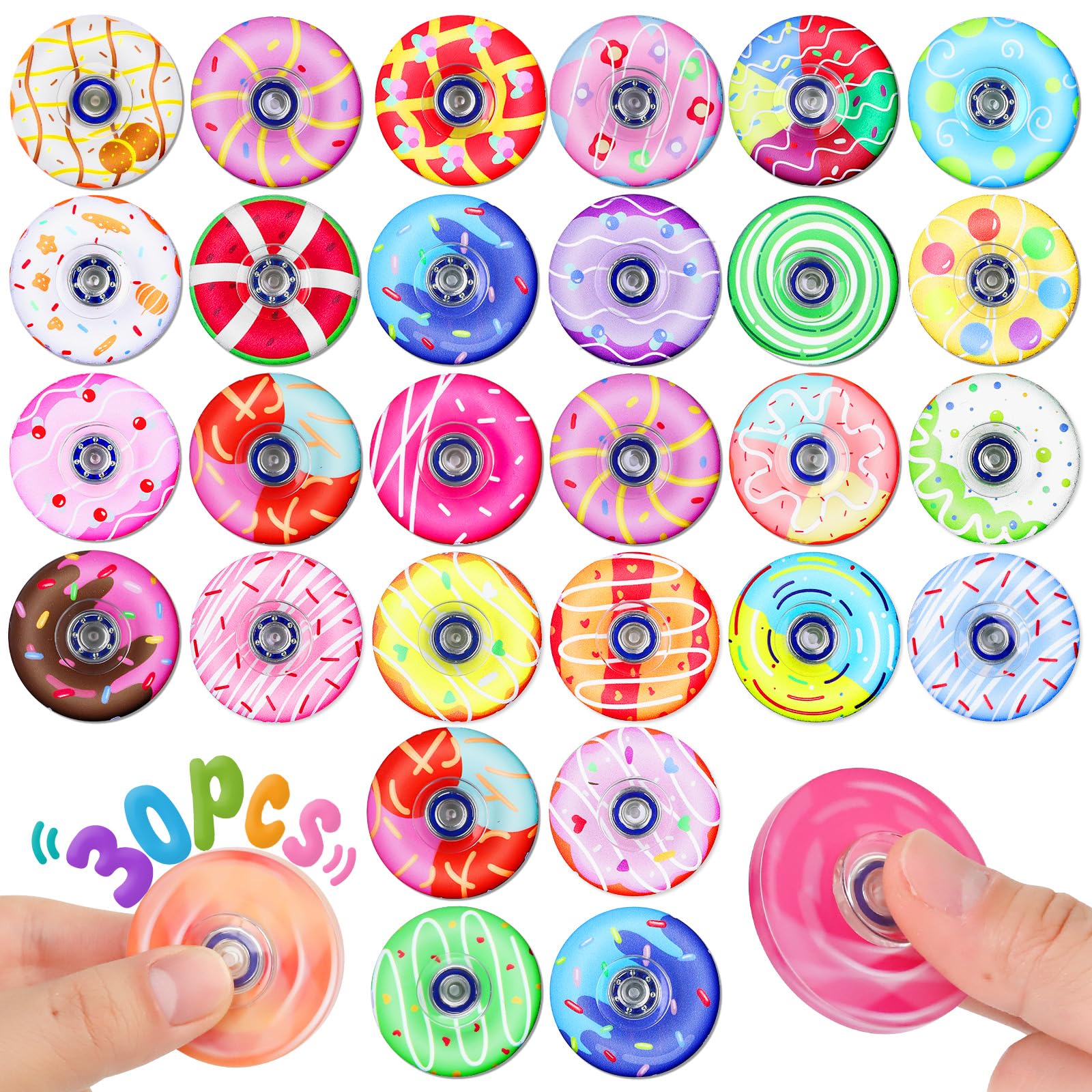 30 PCS Party Bag Fillers for Kids Fidget Spinner Party Favours Mini Sensory Fidget Toys, Pass the Parcel Prizes Fidgets Pack Classroom Rewards Fillers Fidgets Box Bulk Gifts Kids Lucky Dip Prizes