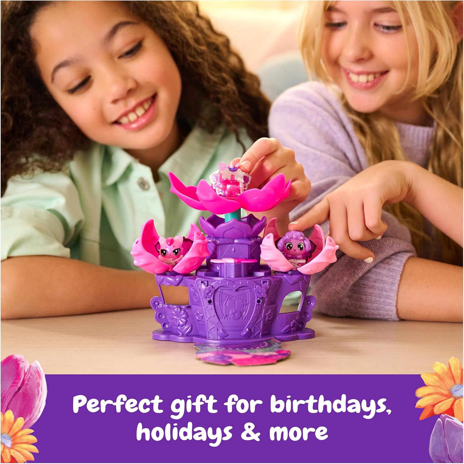 Hatchimals Bloomables, Flower Fest Collectibles Pack with 3 Surprise Blind Box Characters, 9 Accessories & Stage Playset, Kids Toys for Girls & Boys Ages 4 and up