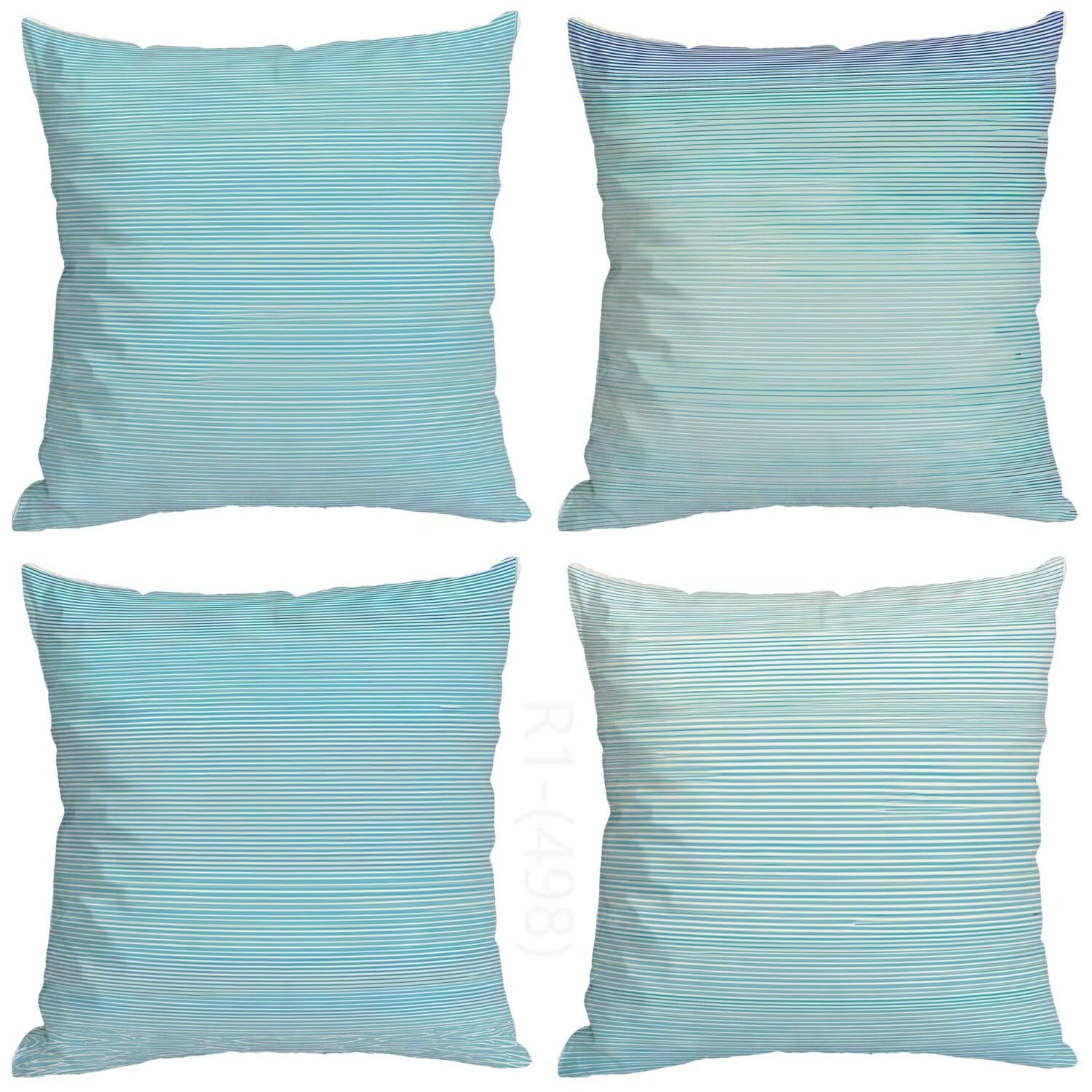 Cuscini Divano Blu Federe Cuscino Divano 55x55 Copricuscini Federe 4 Pack Semplicità Cuscini Decorativi, con Cerniera Invisibile Fodere Cuscino per Giardino Soggiorno Camera Decorazioni Casa H2-498