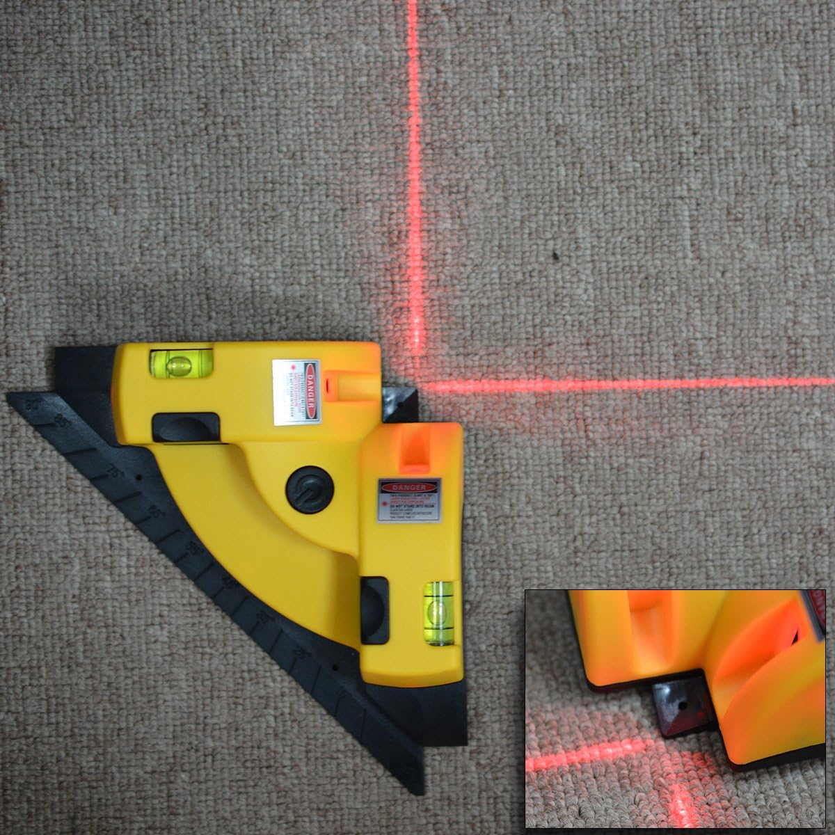 XCSOURCE Right Angle 90 degree Vertical Horizontal Laser Line Projection Square Level Laser Square