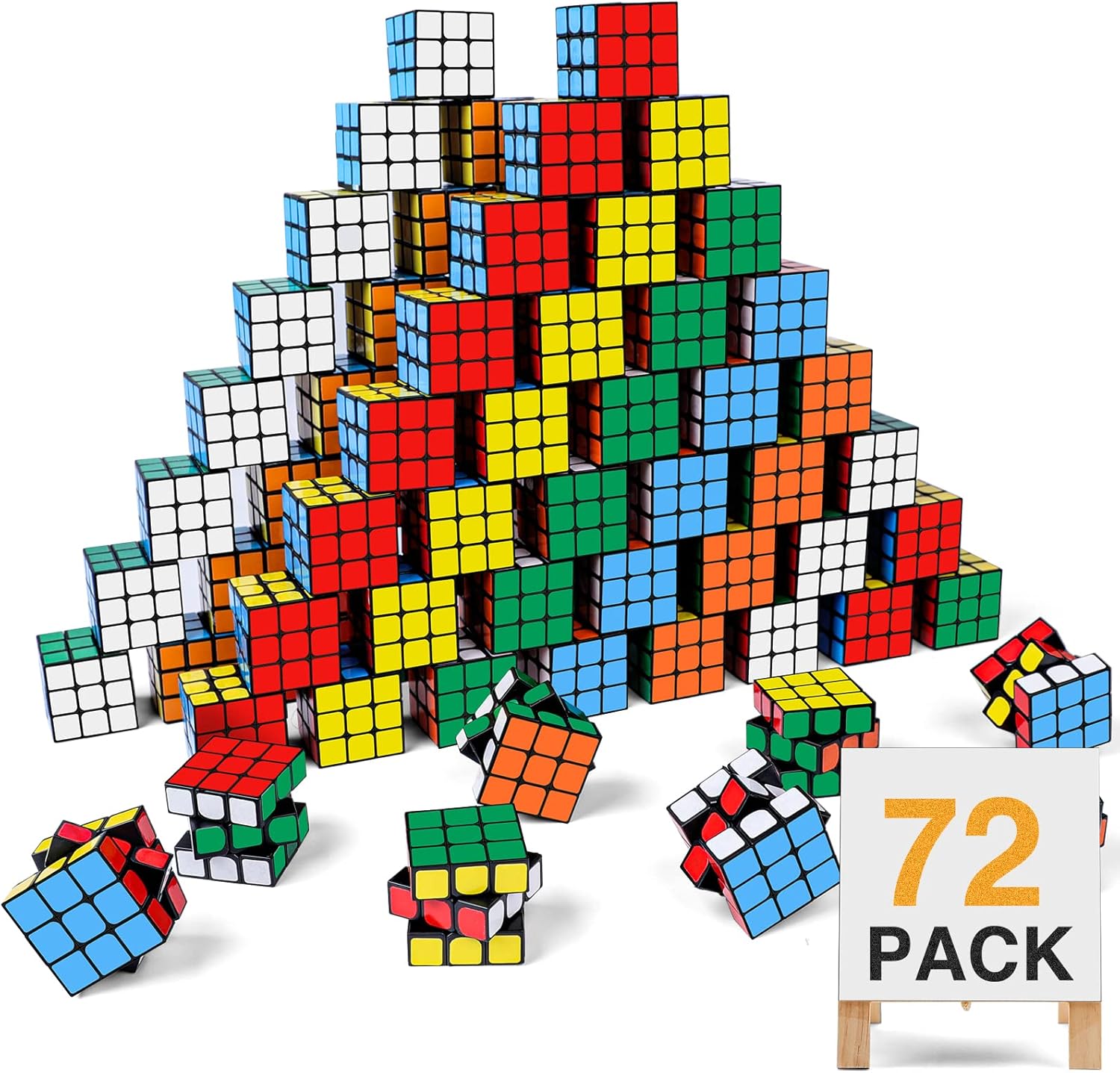 Mini Cube Puzzle Party Favors for Kids, 72 Pack Magic Cube