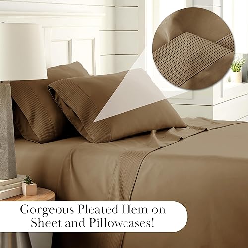 Vista 160 de Southshore Fine Linens®, juego de ropa de cama con bolsillo profundo Negro