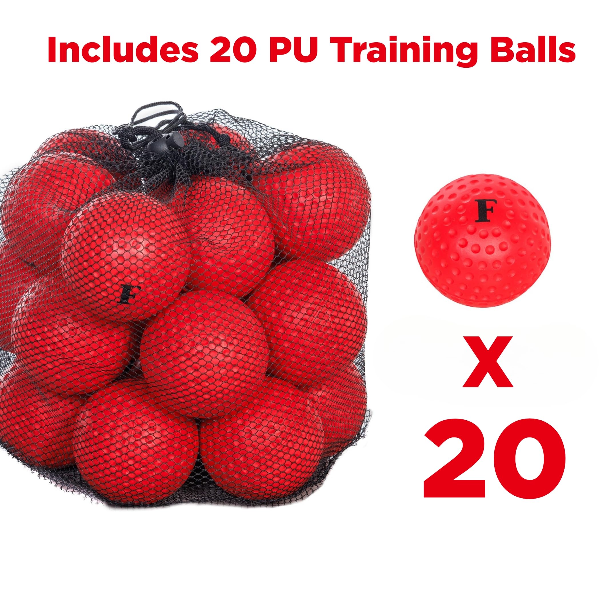 Furlihong Balles de Cricket PU - 7 cm 24 g, Lot de 20, Uniquement pour Machine à Cricket 388CBH
