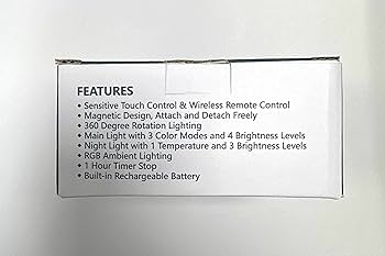 Aisuo LED Wall Light, Touch & Remote Control Light, 7 Color