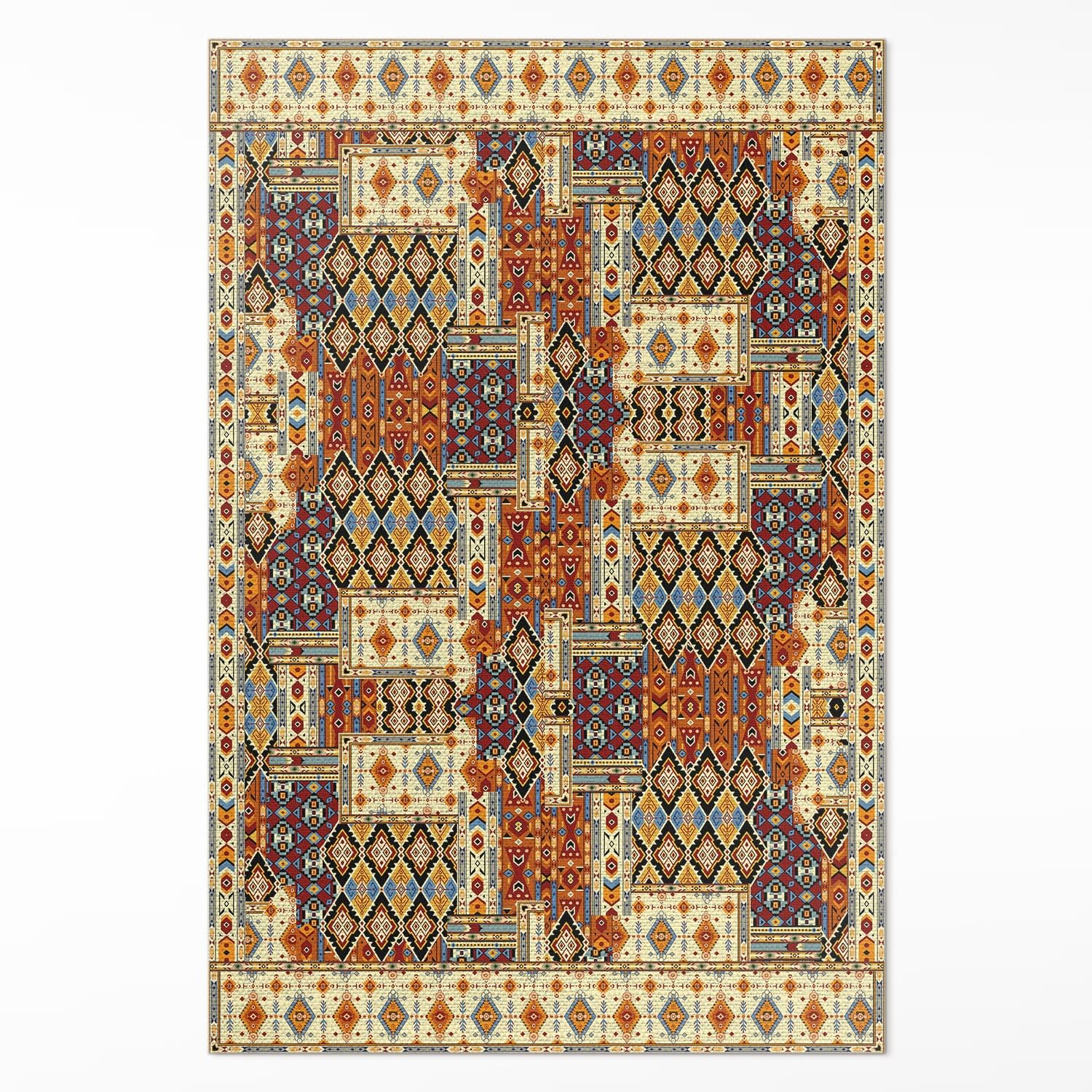 Tapis de cuisine en vinyle design géométrique pour salon et chambre