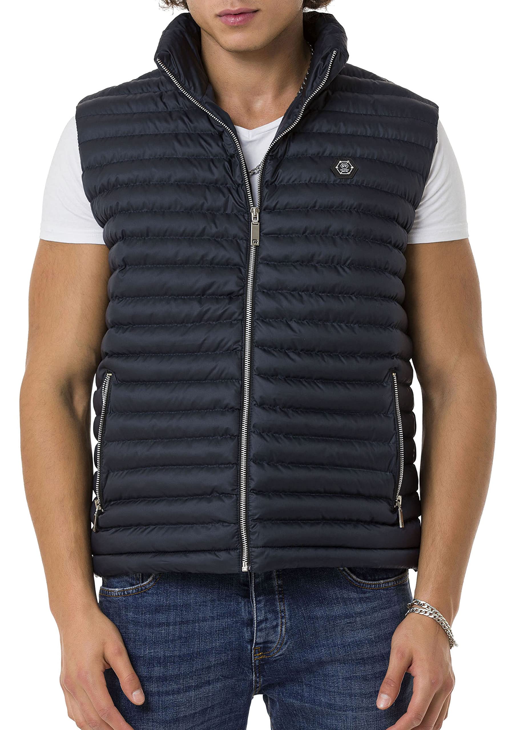 Red Bridge - Chaleco para hombre con cuello alto