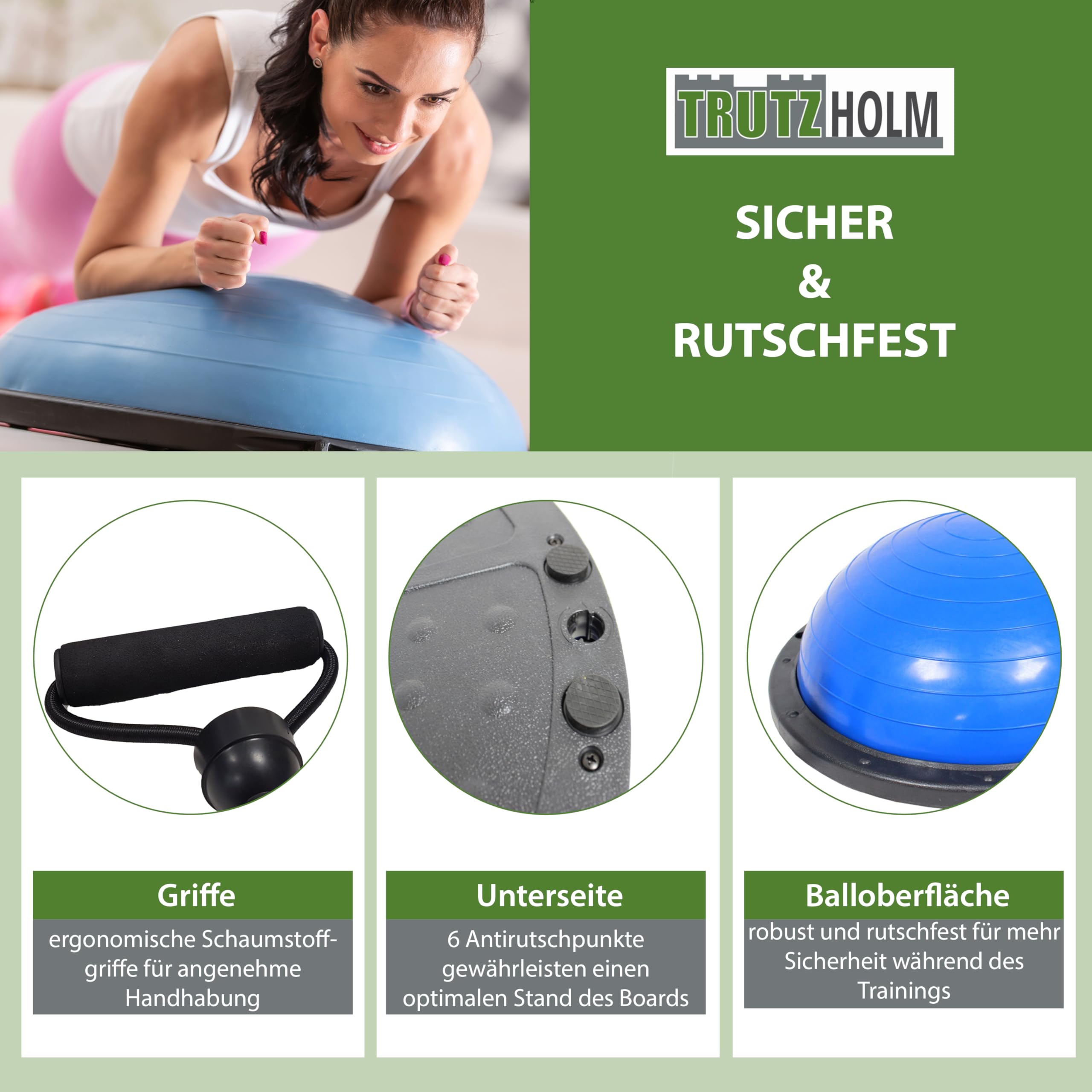 Balancetrainer Yoga Gymnastik Balance Half Ball Trainingsball Farbe nach Auswahl