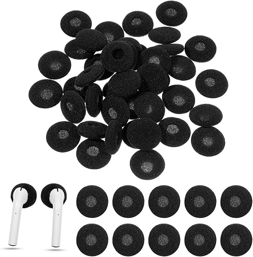 40 fundas de esponja para audífonos, almohadillas de espuma de repuesto suaves, almohadillas de repuesto para auriculares de 0.59 pulgadas a 0.78