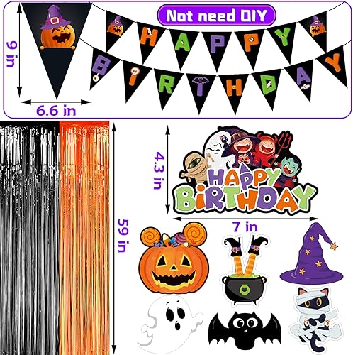 Miniatura 4 de Decoraciones de fiesta de cumpleaños de Halloween, decoraciones de fiesta de cumpleaños temáticas de Halloween, decoraciones de fiesta de cumpleaños
