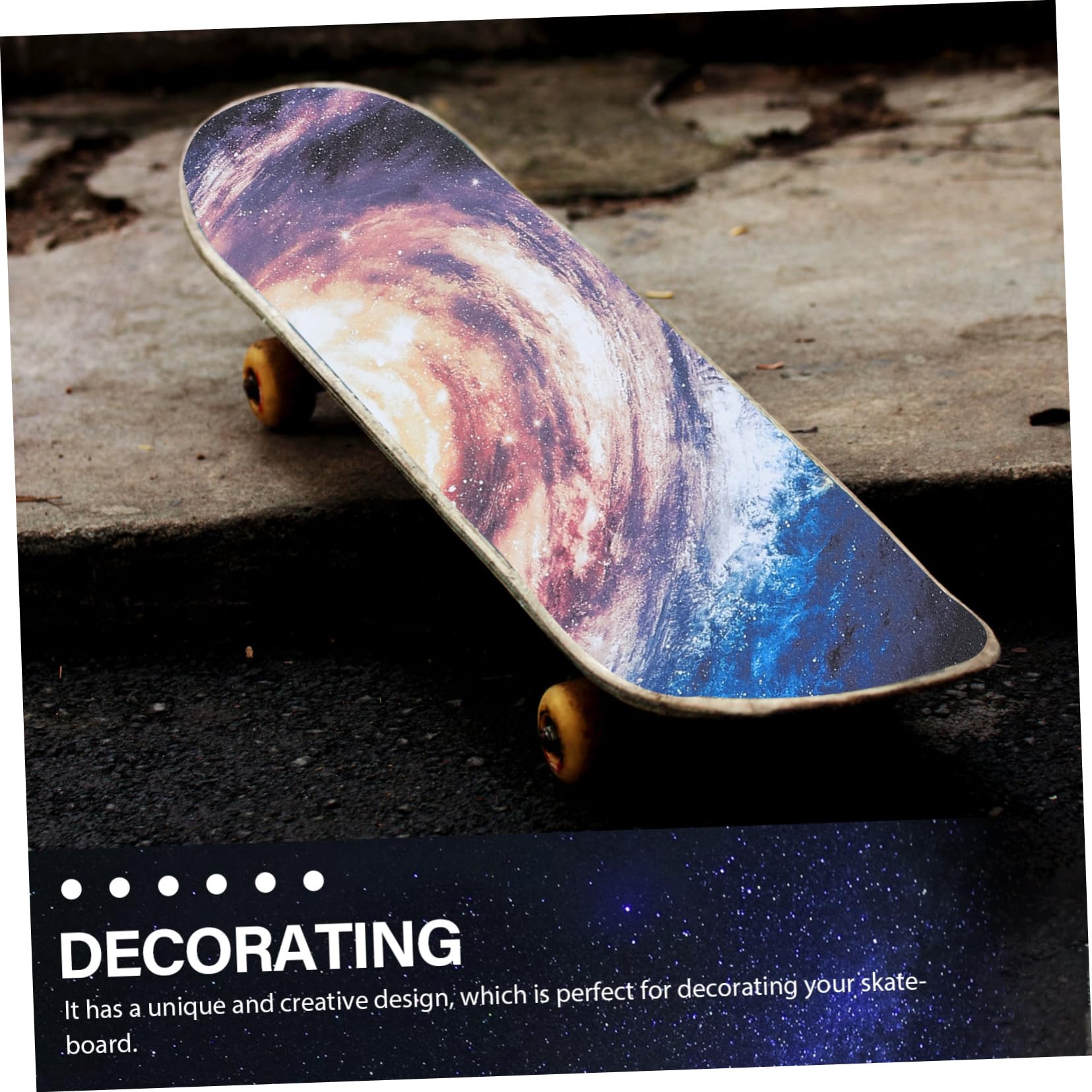 Toddmomy 2 Pièces Autocollant Antidérapant pour Skateboard de Grip pour Deck de Design Unique Durable pour Personnaliser Votre