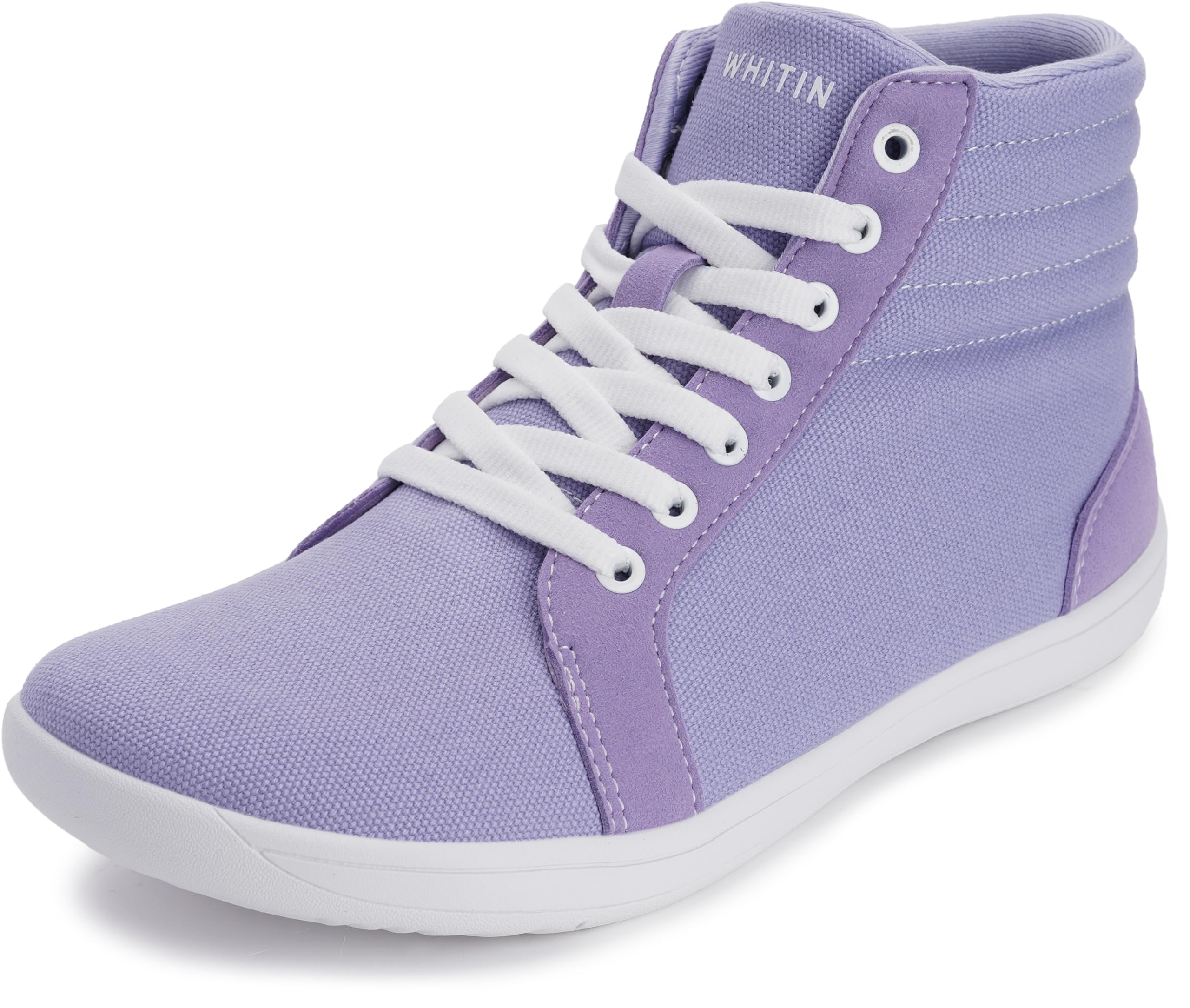 WHITIN Women's Wide High-Top Canvas Barefoot Sneakers | Minimalist Street-Ready Fit | Comfort-Forward Ankle Support