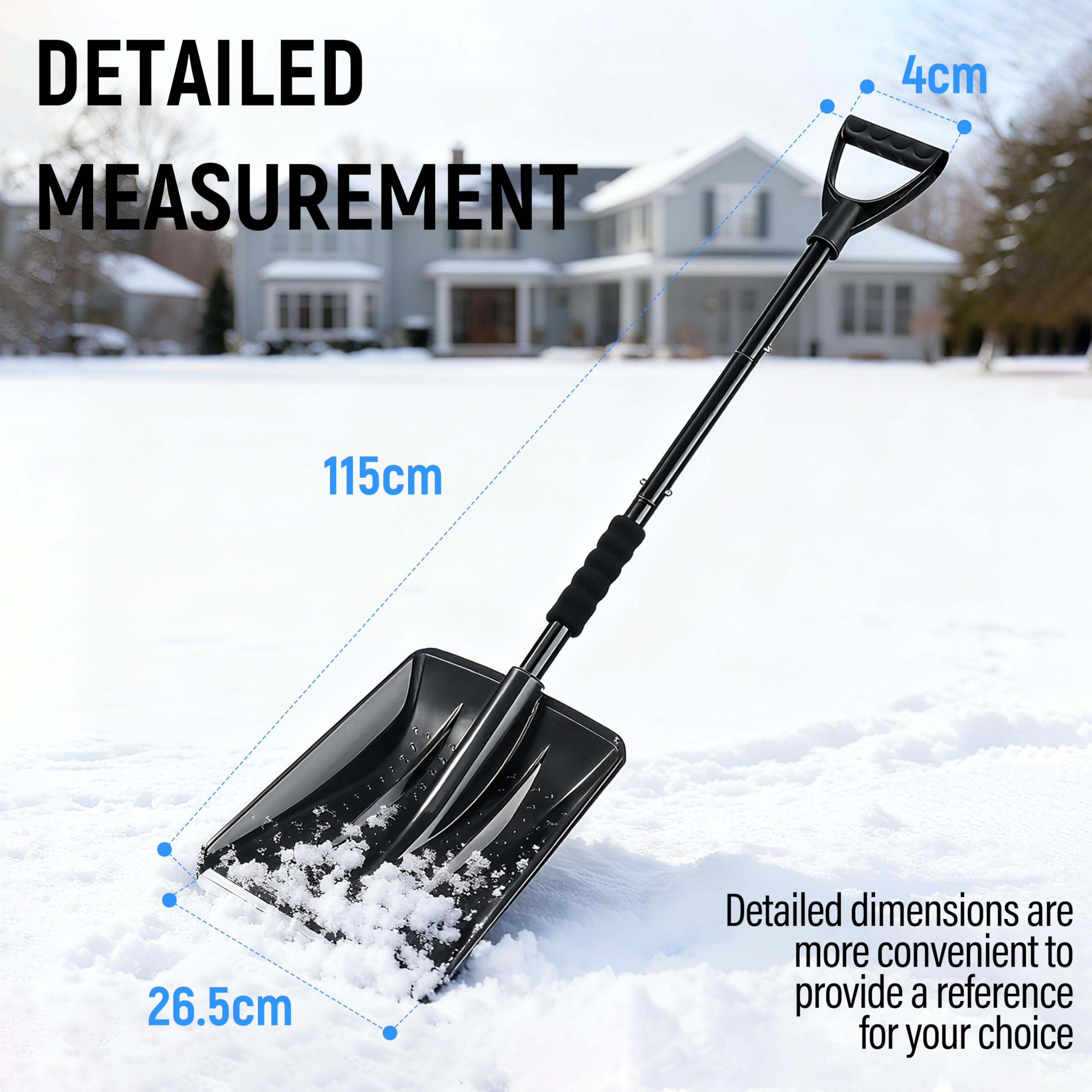 ThawTech Cordless Snow Shovel,Frost-Resistant Shell,Adjustable Snow Guide — view 4