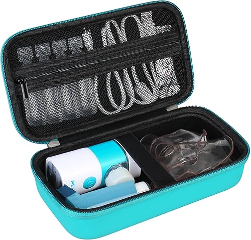 Funda rígida para nebulizador portátil, inhalador de malla de mano, máquina de nebulizadores espaciadores para adultos y niños, viaje doméstico,