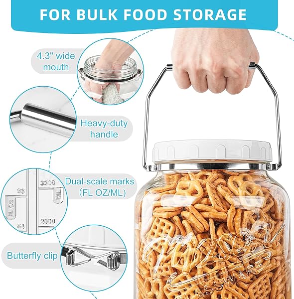 Absovetu Grands bocaux de fermentation avec sas d'air de 5,5 l - 5