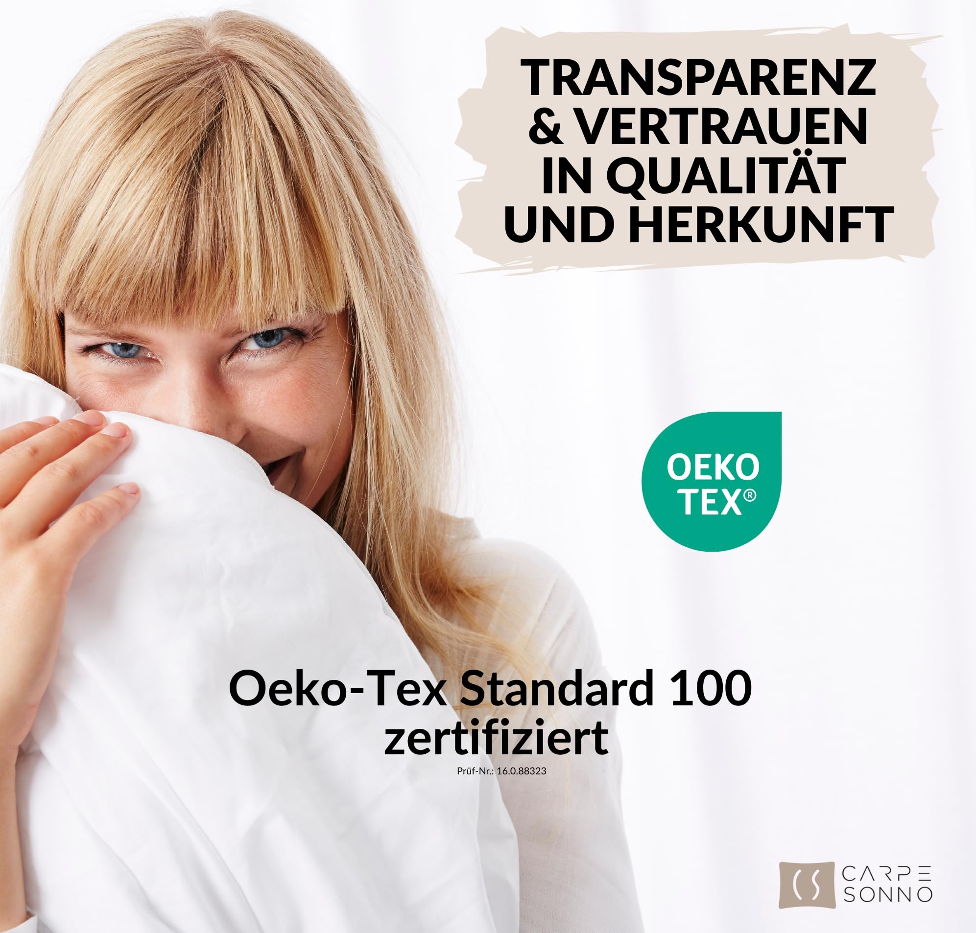 Carpe Sonno Seersucker Bettwäsche 135x200 Baumwolle [Bügelfrei] | Leicht kühlende Bettwäsche Seersucker 135x200 | Sommer Bettbezug 135 x 200 mit Streifen | Sommerbettwäsche gestreift Blau Weiß